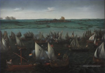 Vroom Hendrick Cornelisz Bataille de Haarlemmermeer Batailles navale Peinture à l'huile